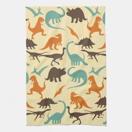 Linge De Cuisine Motif de Dinosaur Silhouette (Vertical)