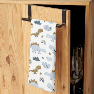 Linge De Cuisine Motif de dinosaure arc-en-ciel mignon