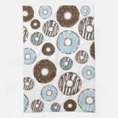 Linge De Cuisine Motif De Donuts, Donuts Bleus, Donuts Brown (Vertical)