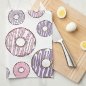 Linge De Cuisine Motif De Donuts, Donuts Roses, Donuts Violets (Quart Plié)