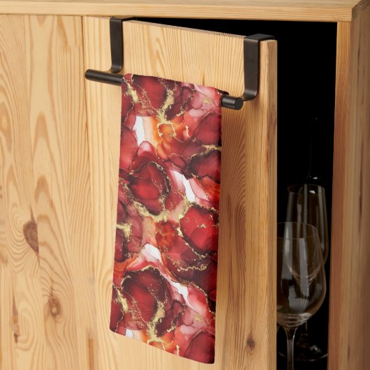 Linge De Cuisine Motif de feu rouge (Pliage en tiers)