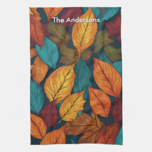 Linge De Cuisine Motif de feuille Automne Chute Personnalisé