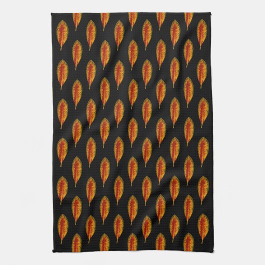 Linge De Cuisine Motif de feuille d'automne (Vertical)