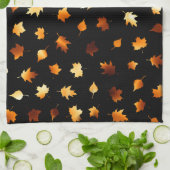 Linge De Cuisine Motif de feuille d'automne (Plié)