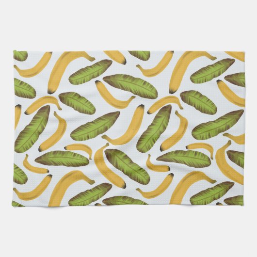 Linge De Cuisine Motif de feuille de banane tropicale (Horizontal)