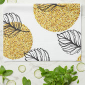 Linge De Cuisine Motif de feuilles (Plié)