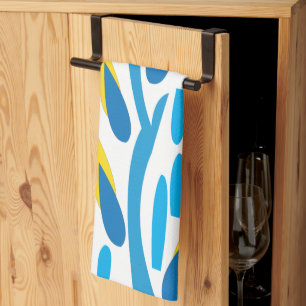 Linge De Cuisine Motif de feuilles abstraites modernes