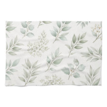 Motif de feuilles botaniques vertes douces