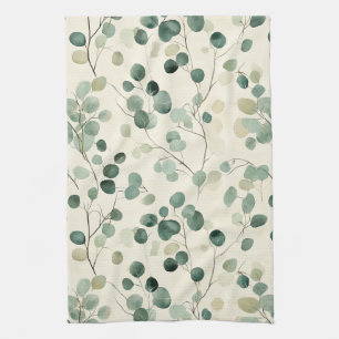 Linge De Cuisine Motif de feuilles pressées botaniques – Impression