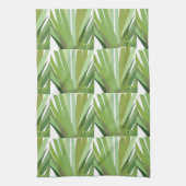 Linge De Cuisine Motif de feuilles tropicales vertes (Vertical)