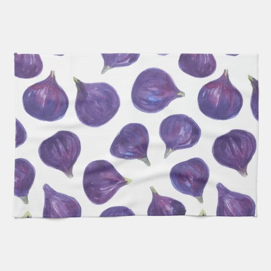 Linge De Cuisine Motif de figues aquarelle (Horizontal)