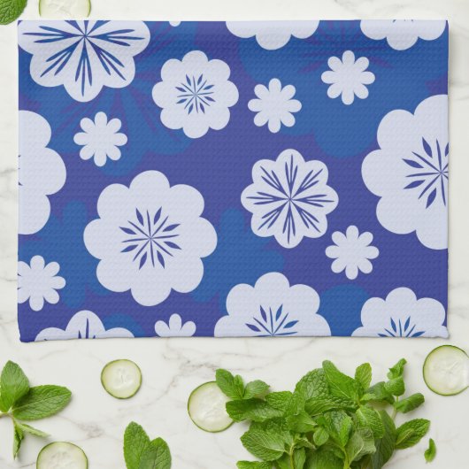 Linge De Cuisine motif de fleur (Plié)