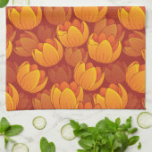 Linge De Cuisine Motif de fleur d'or (Plié)