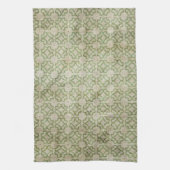 Linge De Cuisine Motif de fleur grunge vert (Vertical)