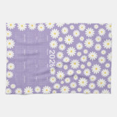 Linge De Cuisine motif de fleur marguerite 2026 (Horizontal)