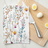 Linge De Cuisine Motif de fleur sauvage d'été (Quart Plié)