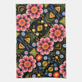 Linge De Cuisine Motif de fleurs (Vertical)
