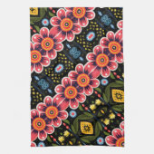 Linge De Cuisine Motif de fleurs (Vertical)