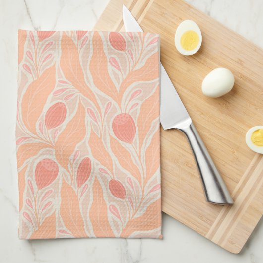 Linge De Cuisine Motif de fleurs (Quart Plié)