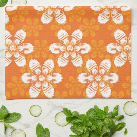 Linge De Cuisine Motif de fleurs (Plié)