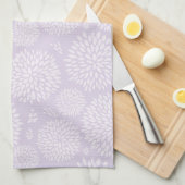 Linge De Cuisine Motif de fleurs à main violet (Quart Plié)