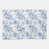 Linge De Cuisine Motif de fleurs bleues (Horizontal)