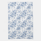 Linge De Cuisine Motif de fleurs bleues (Vertical)