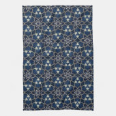 Linge De Cuisine Motif de fleurs bleues de minuit (Vertical)
