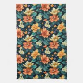 Linge De Cuisine Motif de fleurs colorées (Vertical)