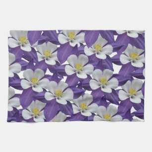 Linge De Cuisine Motif de fleurs Columbine