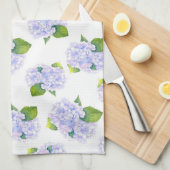 Linge De Cuisine Motif de fleurs d'aquarelle Hydrangea (Quart Plié)