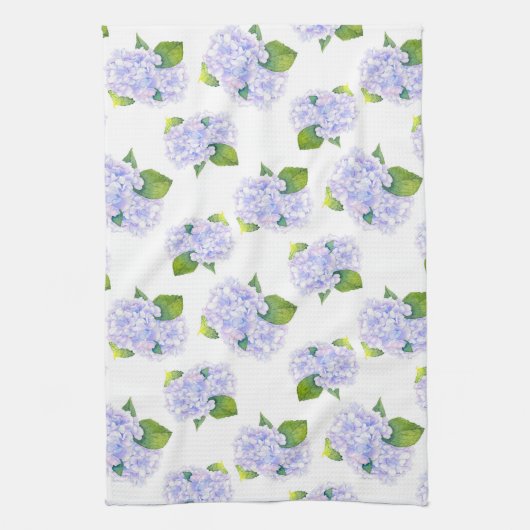 Linge De Cuisine Motif de fleurs d'aquarelle Hydrangea (Vertical)