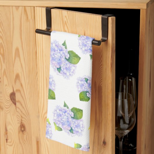 Linge De Cuisine Motif de fleurs d'aquarelle Hydrangea (Pliage en tiers)