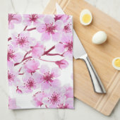 Linge De Cuisine Motif de fleurs de cerisiers (Quart Plié)