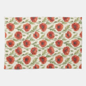 Linge De Cuisine Motif de fleurs de pavot (Horizontal)
