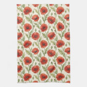 Linge De Cuisine Motif de fleurs de pavot (Vertical)