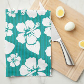 Linge De Cuisine Motif de fleurs d'Hibiscus (Quart Plié)