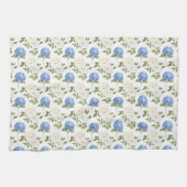 Linge De Cuisine Motif de fleurs d'hydrangea bleu élégant  (Horizontal)