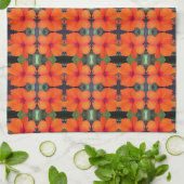Linge De Cuisine Motif de fleurs Impatiens (Plié)