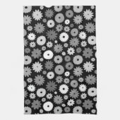 Linge De Cuisine Motif de fleurs monochromes (Vertical)