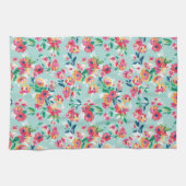 Linge De Cuisine Motif de fleurs peint (Horizontal)