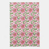 Linge De Cuisine Motif de fleurs roses (Vertical)