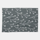 Linge De Cuisine Motif de fleurs sauvages blanches (Horizontal)