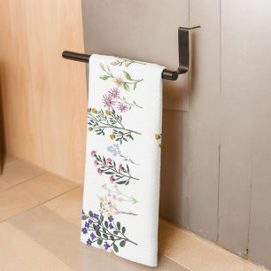 Linge De Cuisine Motif de fleurs sauvages colorées d'été