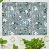 Linge De Cuisine Motif de fleurs zen botaniques japonaises (Plié)