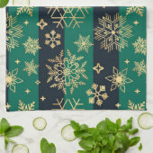 Linge De Cuisine Motif de flocon de neige (Plié)