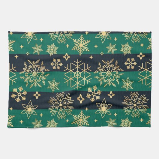 Linge De Cuisine Motif de flocon de neige (Horizontal)