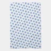 Linge De Cuisine Motif de flocon de neige bleu hiver (Vertical)