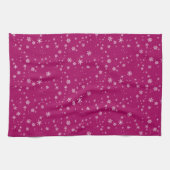 Linge De Cuisine Motif de flocon de neige sur Noël violet (Horizontal)