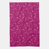 Linge De Cuisine Motif de flocon de neige sur Noël violet (Vertical)